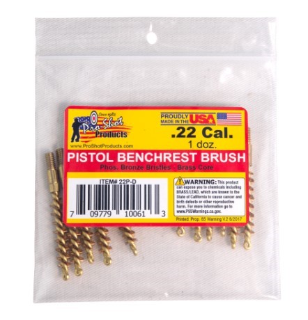 PROSHOT .22 CAL. PISTOL BRUSH - 12 QTY. BULK PACK 22P-D - Win Repeating Arms Promotion